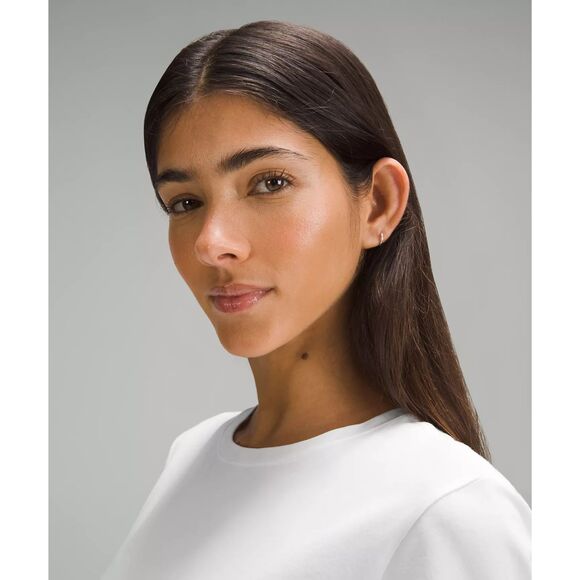 EUC Lululemon Love Curved-Hem Crewneck T-Shirt White Pima Cotton Size 2 Capsule - Picture 9 of 11